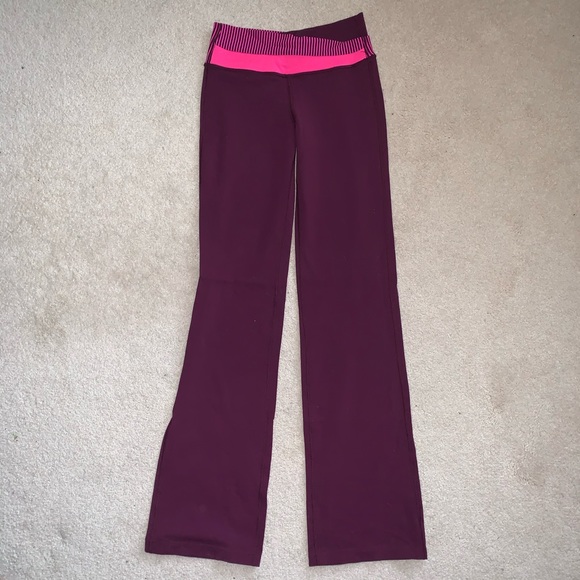 Lululemon Groove Pants Burgundy Pink Size 4 - Picture 1 of 4